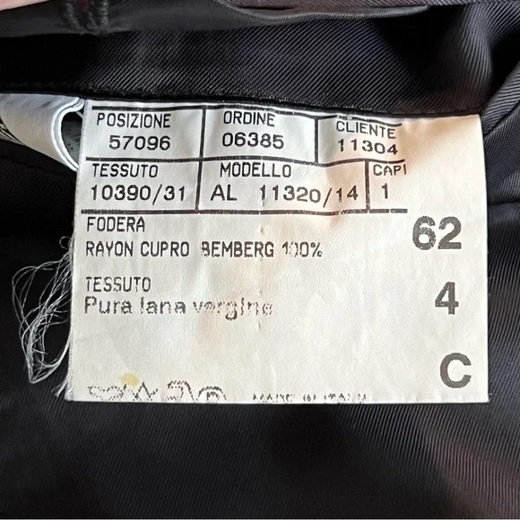 Canali Men's Blue Blazer Loro Piana Tasmanian 120 Wool, Size 62 (US52) - Picture 10 of 16